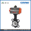 EPDM sealing Cast iron wafer pneumatic butterfly valve